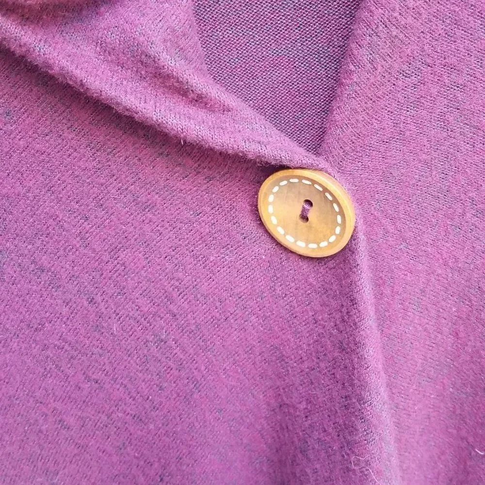 Cherish Burgundy One Button Open Front Cardigan size Medium - Picture 5 of 9